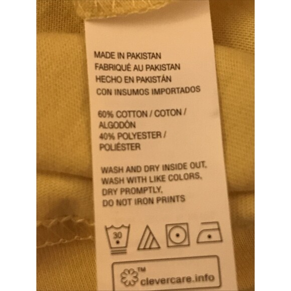 IZOD Men's Sz Small Saltwater Graphic T-shirt Yellow Cotton Blend NEW crew neck - Picture 5 of 9